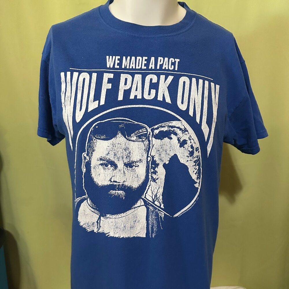 Wolf Pack Only The Hangover Movie Alan Zach Galifianakis Men's Blue T-Shirt Medi